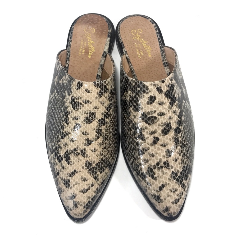 Seychelles Impersonate Snake Pattern Leather Mules - image 1